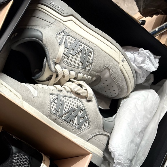 AMIRI Gray and White Sneakers - Picture 1 of 2